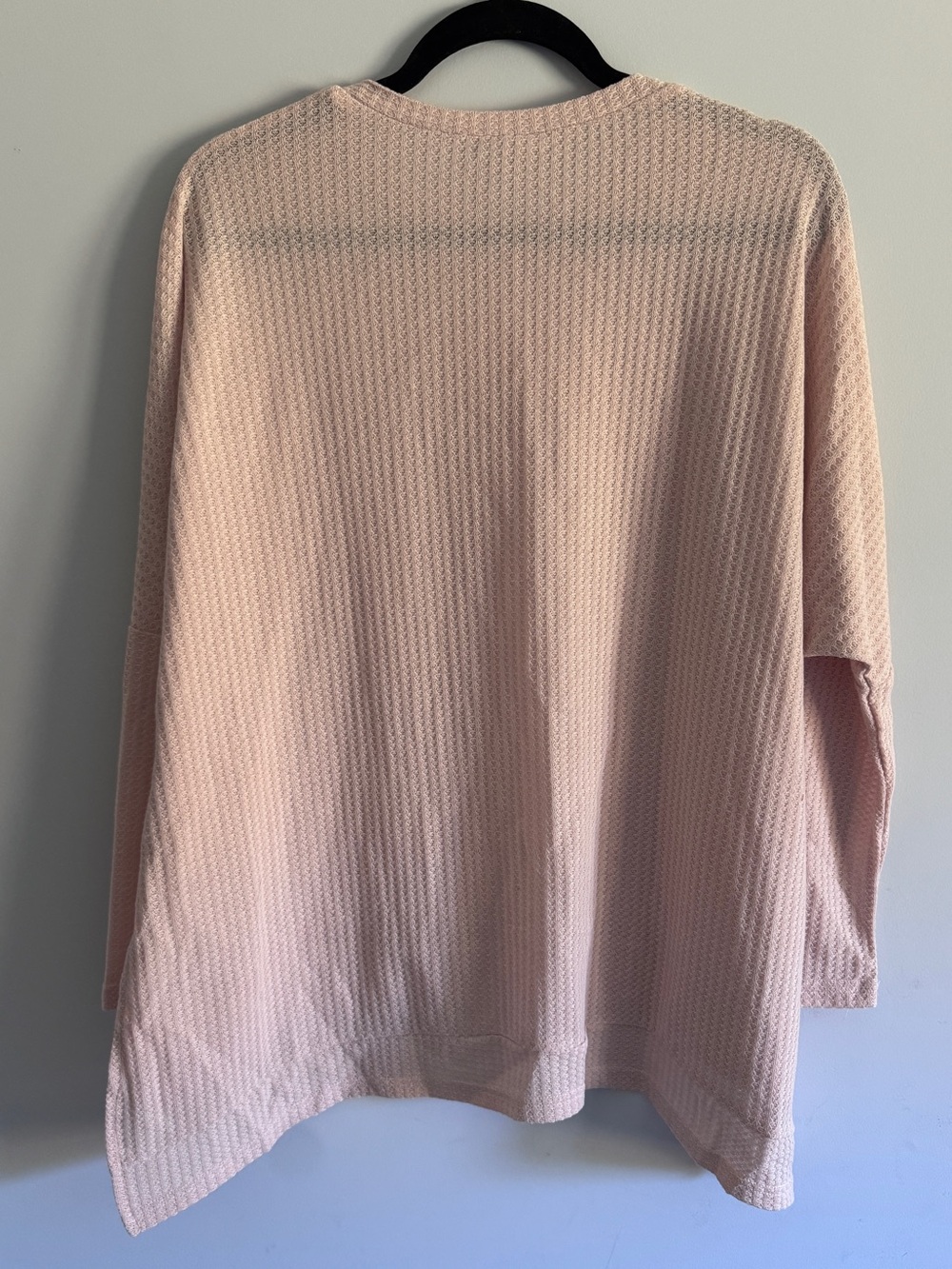 Light Pink Waffle Knit Long Sleeve Top - Maternity - Picture 2 of 7